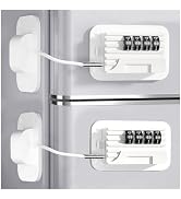 2 Pack Fridge Locks with Code for Refrigerator, Cabinets, Freezer, Drawers, Wardrobes, Closets, W...