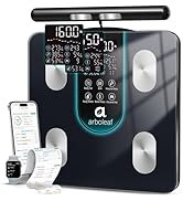 arboleaf Smart Scale for Body Weight, Dual-Frequency 8-Electrode BIA | 7-in-1 display shows key s...
