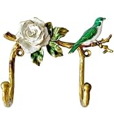Vintage Bird Shaped Decorative Wall Hook Rack Hanger for Hanging Clothes Coats Towels Keys Hats, ...