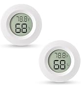 Atogou 2-Pack Mini Hygrometer & Thermometer, Indoor Outdoor Digital Humidity Meter Gauge Temperat...