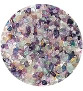 LAIDANLA Fluorite 400pcs Natural Chip Stone Beads 5-8mm Healing Crystal Irregular Gemstones Drill...
