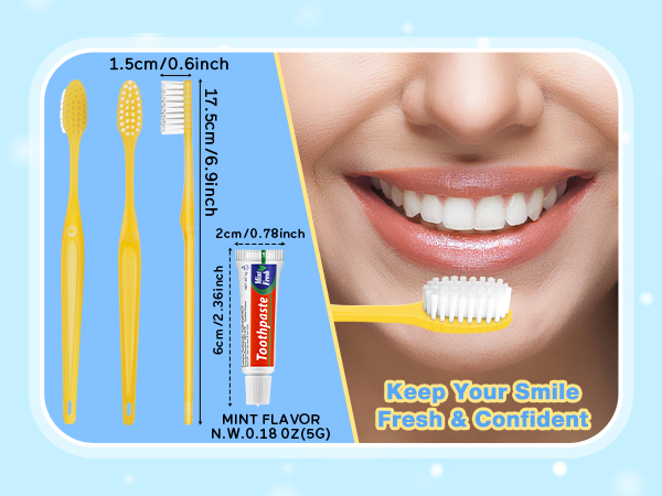 Disposable Toothbrushes with Toothpaste