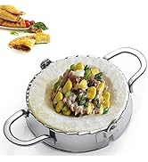 KAYCROWN Stainless Steel Empanada Press Ravioli Mold Pierogi Dumpling Maker Wrapper Pastry Dough ...
