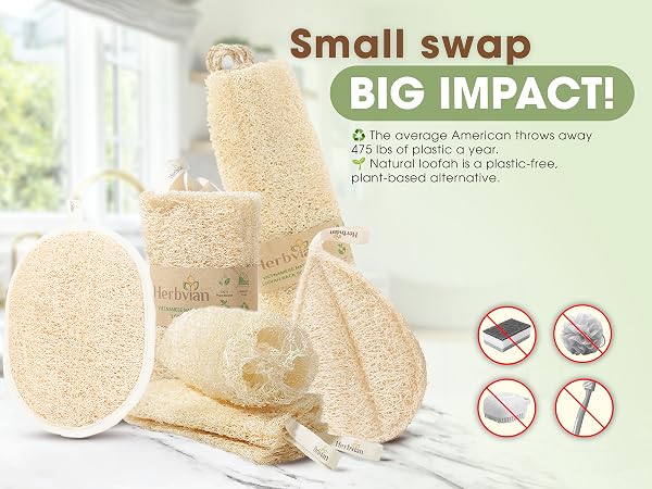 Natural loofah compare to synethic sponges