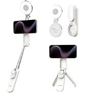 TELESIN Magnetic Selfie Stick Tripod with Selfie Light, Portable Mini Phone Tripods with Zoom Rem...