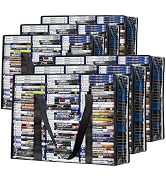 PUTNATRUE Clear DVD Storage Bags 6 Pack, Hold 420 DVDs or 540 Blu rays, Easy Find Media Organizer...