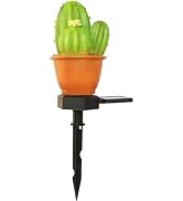 Uonlytech Cactus Light Solar Garden Lights Waterproof Decoration Light Ground Plug Lamp Led Lawn ...
