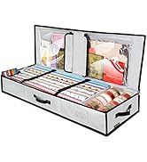 BALEINE Christmas Wrapping Paper Storage Organizer with Flexible Partitions and Pockets, 40" Dura...