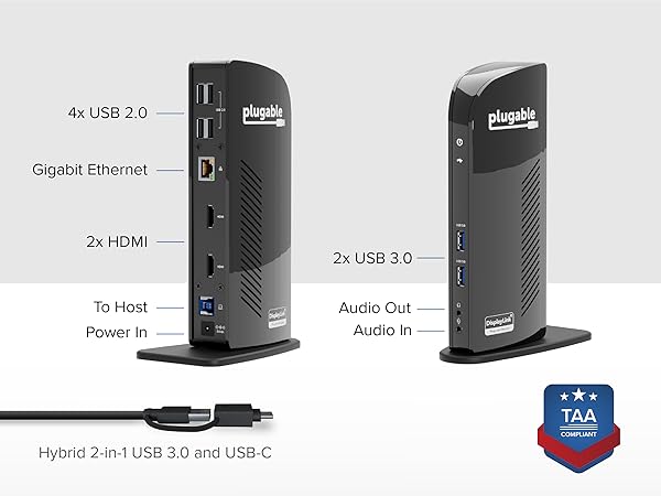 usb 3.0 docking station delivers fast data transfer & multiple ports perfect for busy professionals