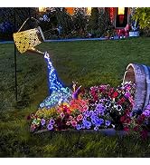 VOOKRY Solar Watering Can Lights, Large Retro Hanging Blue Solar Lights Outdoor Decorative Garden...