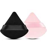 2 Pcs EVAOUXIU Triangle Powder Puff for Face Powder, Soft Plush Setting Powder Puff, Velour Cosme...
