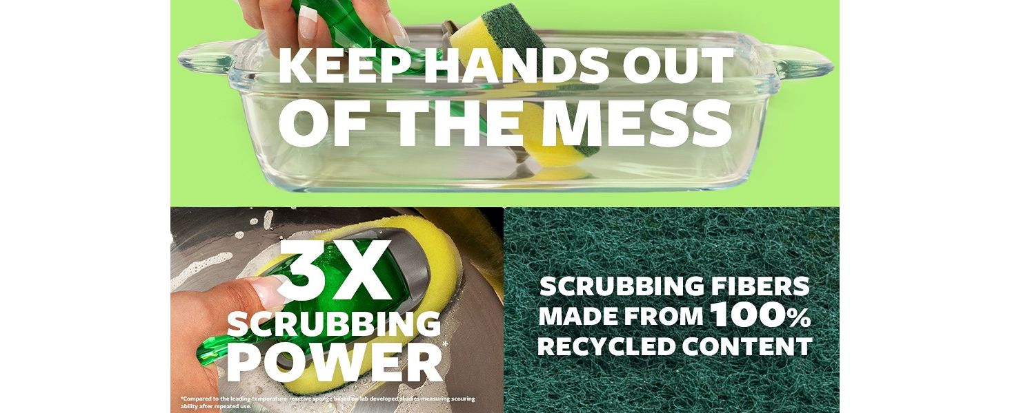 sponges scrub sponge scrubbing cleaning more cookware non-scratch surfaces safe clean kitchen