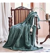Heated Blanket Electric Blanket Throw 50''X60''-Heating Blanket with 6 Heat Settings-2-10 Hours A...