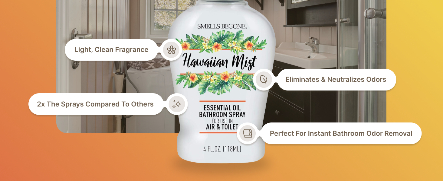 hawaiin toilet spray bathroom odor removal