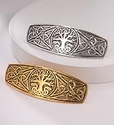 KKJOY Metal Celtic Knot Barrettes Vintage Two-Headed Dragon with Tree of Life Hair Clips Hand Cra...