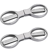 Friker Folding Scissors,Portable Telescopic Cutter Pocket Badge Scissors | 2 Pcs Mini Safe Silver...
