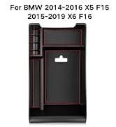 RED WOLF Center Console Organizer Tray for BMW 2014-2016 X5 F15 2015-2019 X6 F16 Armrest Box Seco...