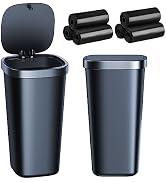 xuenair 2 Pack Mini Car Trash Can with Lid and 90 Bags, Small Cup Holder Trash Can for Car Door H...