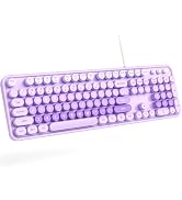 Dilter Large Print Wired Keyboard, 104 Keys Full-Sized Typewriter Keyboards, USB Plug and Play Of...