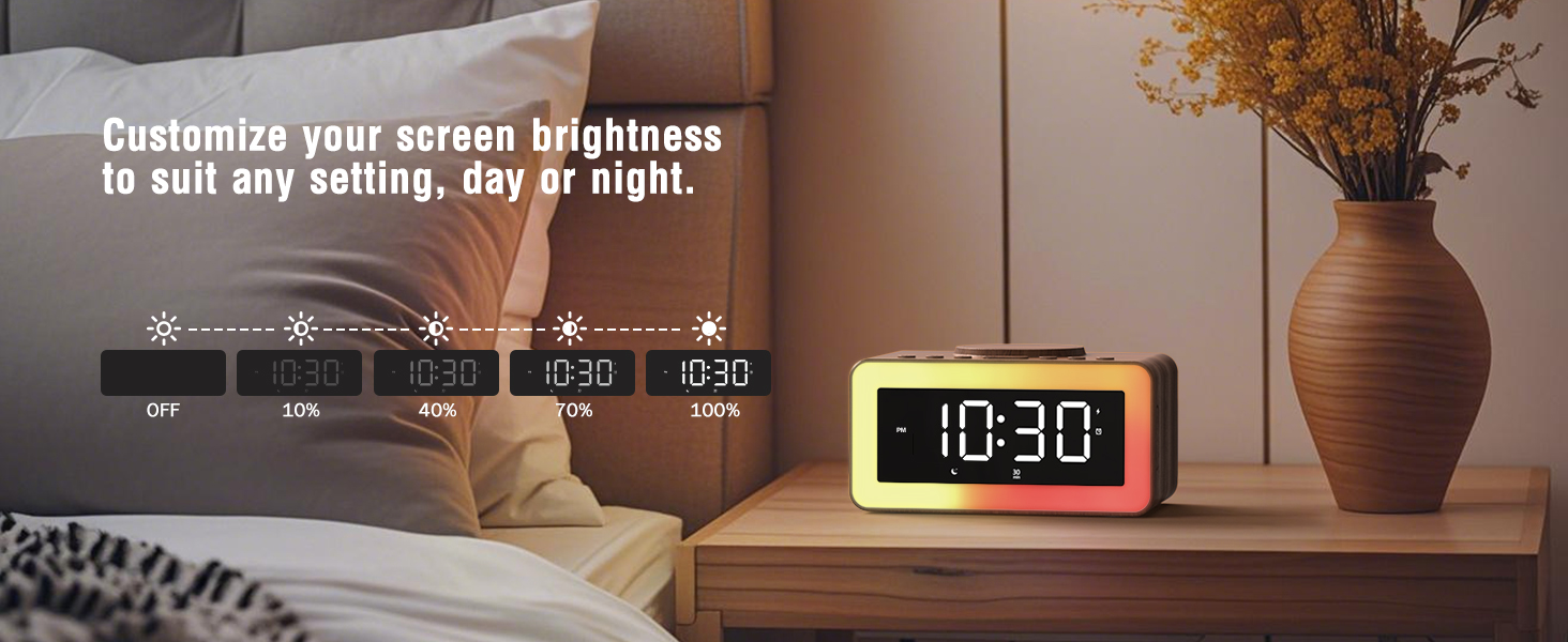 digital alarm clock large display