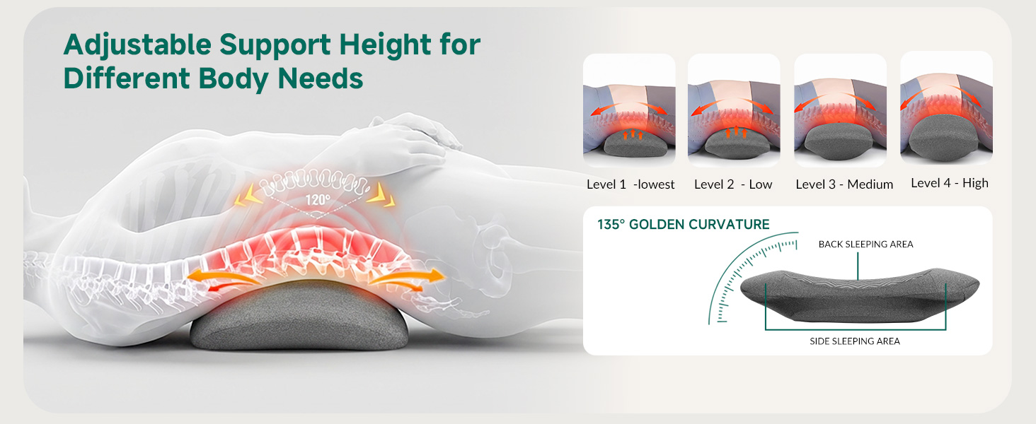 lumbar support back massage pillow