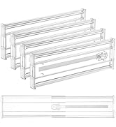 Vtopmart 4 Pack 4" Regular Upgrade Drawer Dividers for Clothes, 12.8"-22.3" Expandable Dresser Dr...