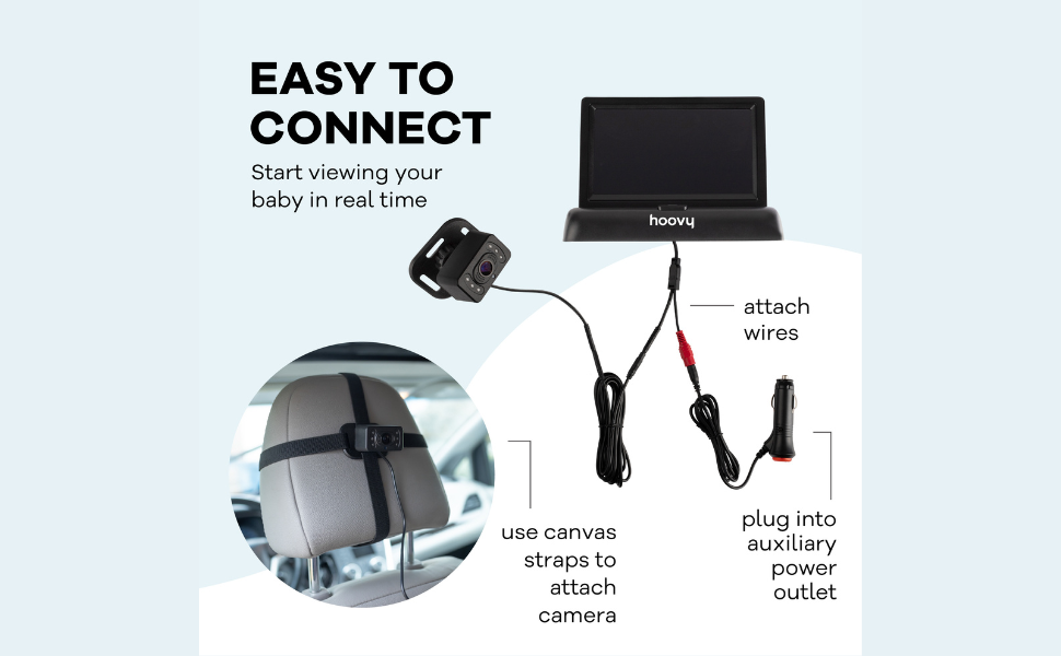 displaying a baby car camera monitor