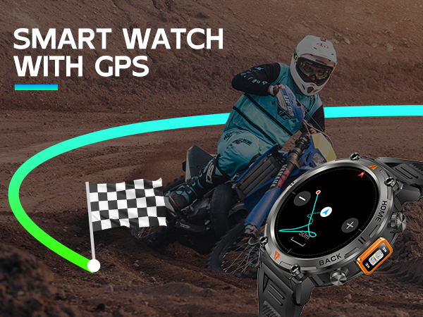 Military Smart Watches for Men 3ATM Waterproof (Built-in GPS)