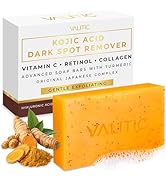 VALITIC Kojic Acid Soap - Turmeric Soap for Dark Spots for Face and Body - Exfoliating Bar for Hy...