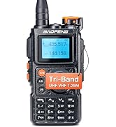 BAOFENG K6 Tri-Band Handheld Ham Radio, 5W Two Way Radio, UHF/VHF/1.25M/NOAA/FM/Air Multi Band Re...