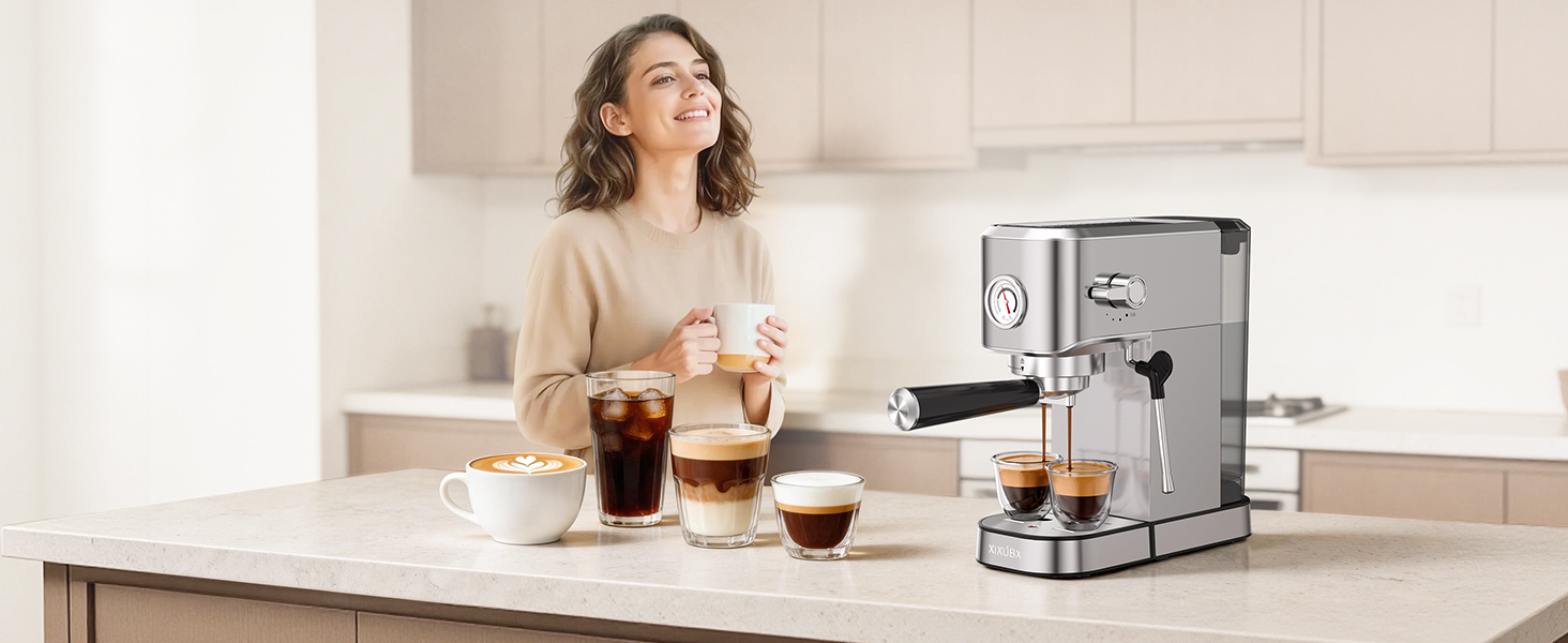 espresso machine indoor home kitchen office daily coffee