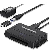 USB 3.0 to SATA IDE Hard Drive Reader, YINNCEEN External Hard Drive Ultra Recovery Converter Univ...