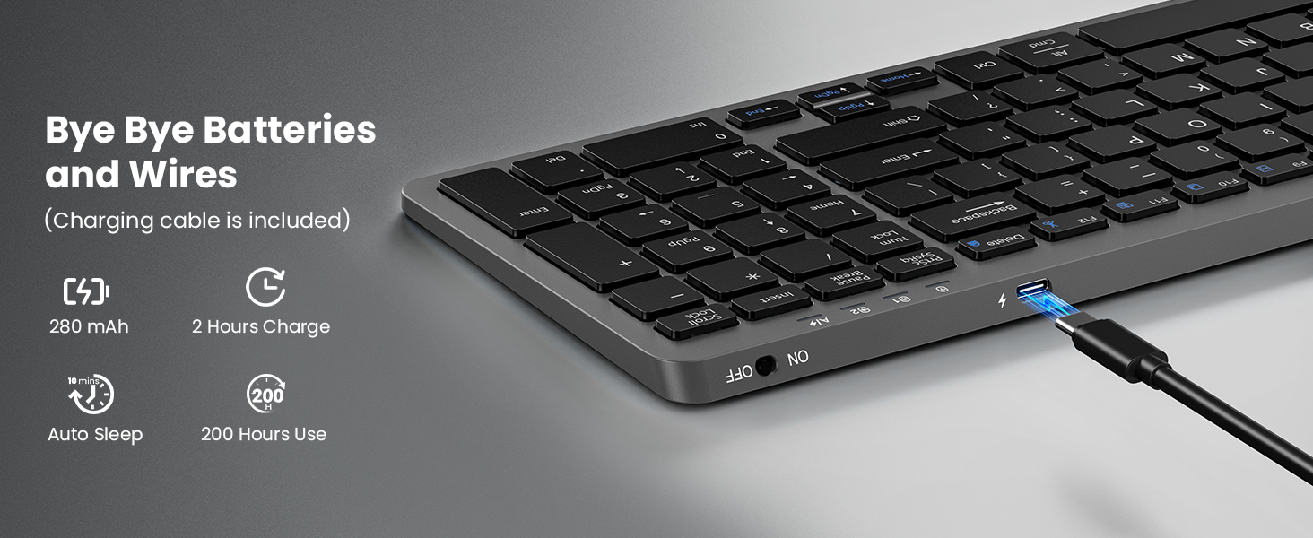 rechargeable wireless keyboard
