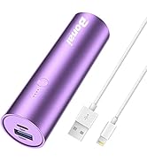 Portable iPhone Charger 5000mAh, BONAI Compact Power Bank for Travel, Small Premium Aluminum Exte...