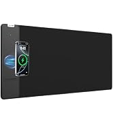 Wireless Charging Mouse Pad, Gaming Mouse Pad, 31.5"x11.8" Large Desk Mat for Laptop/Keyboard, Wa...