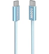 USB C to USB C Cable, 3ft, 100W PD 5A Fast Charging Cord, Aluminum Connector & Nylon Braided Type...