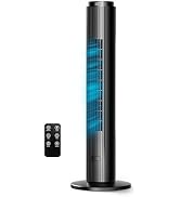 ZAFRO Tower Fan for Bedroom, 37'' Cooling Fans with 4 Modes 6 Speeds, 26 ft/s Velocity, 28dB Quie...