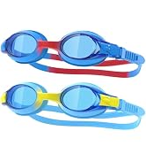 findway Kids Swim Goggles, Kids Swimming Goggles Anti-fog No Leaking Girls Boys for Age 3-12