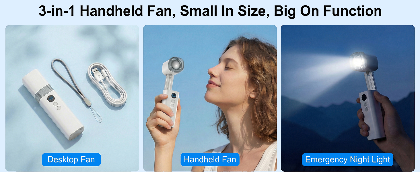 Portable mini handheld fan