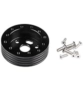 RULLINE 1" Steering Wheel Hub Adapter Conversion Spacer 6 Hole to 3 Hole Steering Wheel Adapter B...