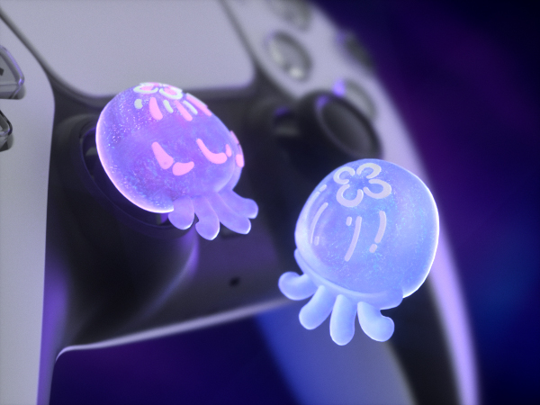 PlayVital Cute Universal Illuminated LED Thumbstick Grips