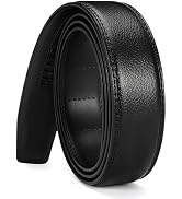 CHAOREN Ratchet Belt Replacement Strap 1 3/8”, Leather Belt Strap for 40MM Slide Click Buckle