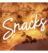 SYLHOME Snacks Led Neon Light Sign Coffee Cake Candy Bar Shop Stall Home Bedroom Wall Sign Decor ...