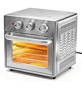 OLIXIS Toaster Oven Countertop, 16.9QT Air Fryer Toaster Oven Combo, 5-in-1 with Pizza, Toast, Gr...