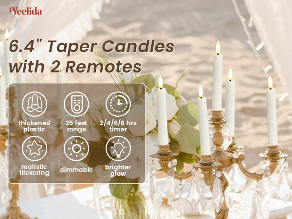 flameless taper candles