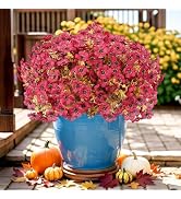 LetuoClips Artificial Flowers for Outdoor,Silk Flowers No Fade Fake Plastic Flowers Faux Plants f...