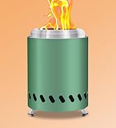 HGD Small Tabletop Fire Pit, Smokeless Table Top Firepit Outdoor, Portable Mini Stove with Carry ...