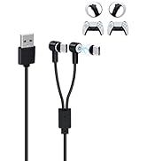 Mcbazel 2 in 1 Charging Cable for PS VR2/ PS5 Controller, Fast Charging Type-C Cord 90 Degree Mag...