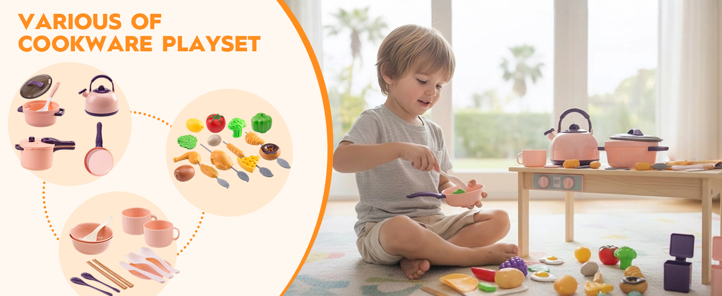 Various of cookware playset