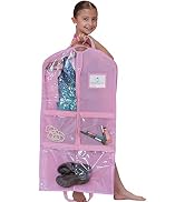 Waterproof Hanging Garment Bag 35 inch Clothes Bag with Gusset, 5 Pockets & Side Zip for Dance Co...